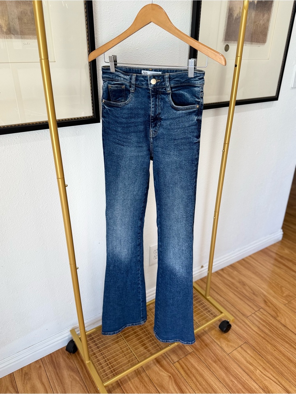 Zara Dark Blue Boot Cut Jeans